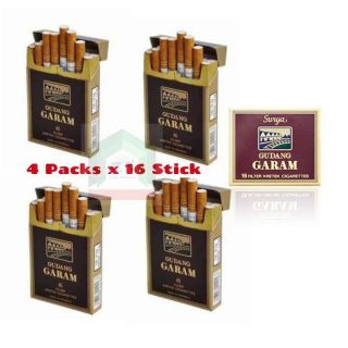 Gudang Garam Surya 16 Indonesian Filter Cigarette 4 Pack X 16 Stick High Class