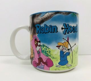 Vintage Robin Hood Mug Walt Disney Classic Collectors Coffee Mug Cup Colorful