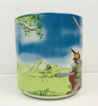 Vintage Robin Hood Mug Walt Disney Classic Collectors Coffee Mug Cup Colorful 3
