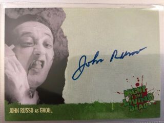 2012 Night Of The Living Dead Autograph A4 John Russo As Ghoul