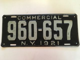 1921 York License Plate Truck Commercial Pickup Rare Type All
