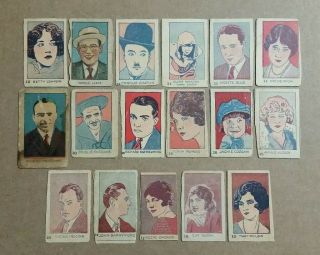 W512 Strip Cards (17),  Actors,  Actresses & Athletes,  1926