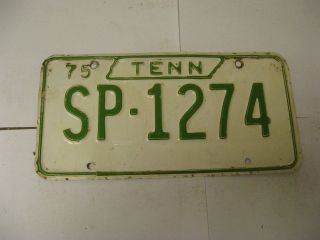 1975 75 Tennessee Tn License Plate Sp - 1274