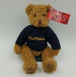 Lufthansa Russ Bear Plush Airline Stitched Nose