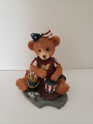 Patriotic Bear Figurine - Little Girl With Red/white/blue Outfit July 4th,  2002