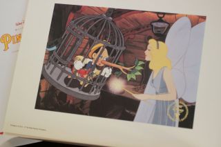 1940 1993 Walt Disney PINOCCHIO Blue Fairy Lithograph Jiminy Cricket LITHO 2