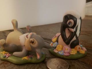 Thumper,  And Flower From Bambi - 3 1/2 " Grolier Disney Figurines