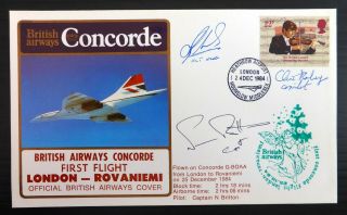 Gb 1984 Concorde Ba London/rovaniemi Pilot Signed Limited Edition 18/100 Bm630