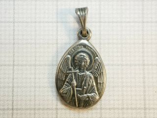(277) Orthodox Christian 925 Sterling Silver Icon Pendant Russia