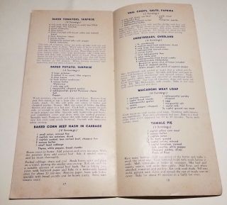 Vintage Southern Pacific Railroad Our Dining Car Recipes Booklet 4
