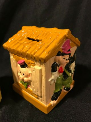Vintage Three Little Pigs Ceramic Banks Walt Disney Japan 3