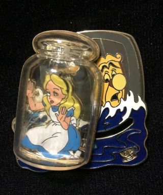 Pin 116759 Alice In Wonderland 65th Anniversary Le Slider Pin Glass Bottle