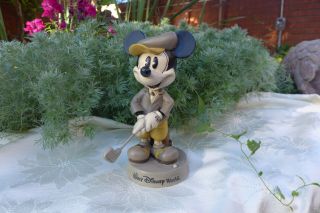 Old Mickey Mouse Walt Disney World Golf Player Bobblehead Statue Resin Figure