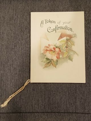 Vintage A Token of your Confirmation keepsake card religious Wartburg Germany 2