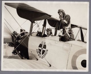 Avro 504 Cambridge University Air Squadron Vintage Press Photo 1929 Cua
