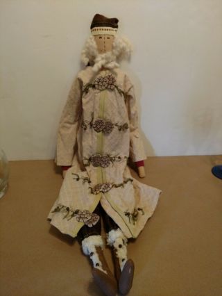 Santa,  Folk Art Stuffed Doll 30 "