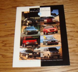 1993 Volkswagen Vw Full Line Sales Brochure 93 Jetta Golf Gti Passat