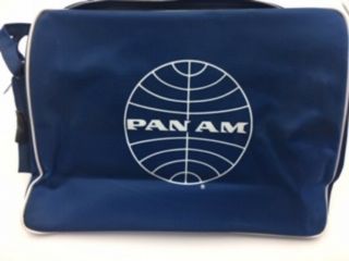 Vintage Pan Am Bag Blue Airline Travel Overnight Weekend Carry On Cabin Bag