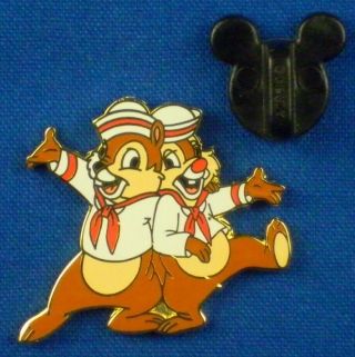 Chip And Dale Sailors Fab 5 Characters & Friends Disney Cruise Line Pin 3038