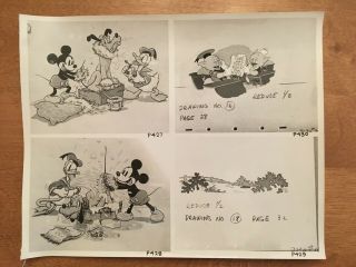 Walt Disney - 1930s Studio Animation Cels Photograph - Mickey Mouse