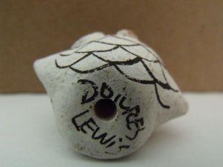 Vintage Native American Acoma Pueblo Pottery Effigy Owl signed Dolores Lewis 6