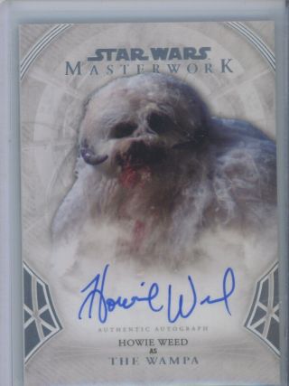 2018 Topps Star Wars Masterwork Howie Weed Auto Signed The Wampa