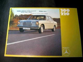 Car Sales Brochure For 1970 Mercedes Benz 200 & 220