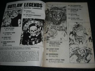Outlaw Biker Presents Outlaw Legends Booklet 1987 Number 1 2