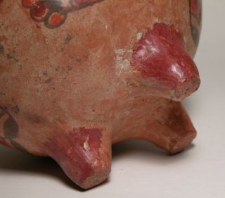 Vintage Mayan Aztec Pre Columbian Type Art Pottery Polychrome Vase Vessel 6