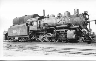 8b776 Rp 1940 At&sf Santa Fe Railroad 2 - 8 - 0 Engine 1901 Ft Worth Texas
