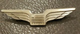 Vintage Us Airways Express Pilot Stewardess Metal Wings Pin Badge Air