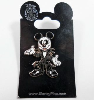 Disneyland Mickey Mouse Nightmare Before Christmas Jack Skellington Pin On Card