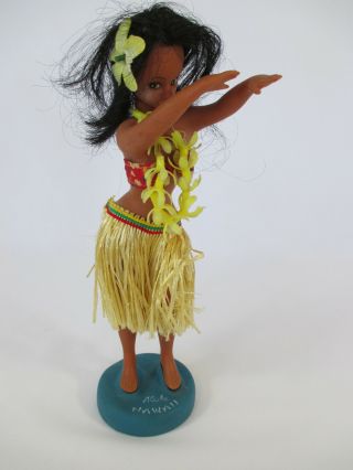 Vintage Hawaiian Hula Girl Figure 9.  5 " Aloha (hawaii Dancer Souvenir Toy Doll)