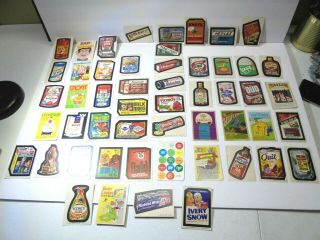 Vintage 1970s Topps Chewing Gum Wacky Packs Stickers Album Filler Trading Cards