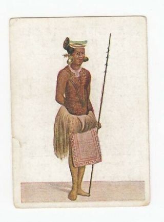 Vintage 1932 Ethnic Peoples Card Marshall Islands Chief (c.  1815)