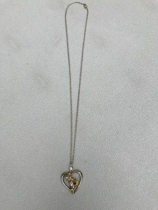 Vintage Lenox Sterling Silver Necklace.  Disney " Tigger " Pendant.