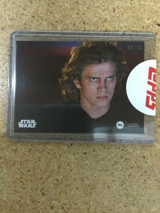 Topps Star Wars Authentics Hayden Christensen As Anakin Skywalker Card 69/75