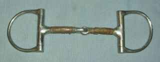 D Ring Pinchless Snaffle Bit W/ Copper Wire Wrapped 5 " Mouth Horse Tack