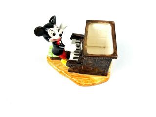 Vintage Walt Disney Productions Mickey Mouse Hand Painted Ceramic Planter Japan