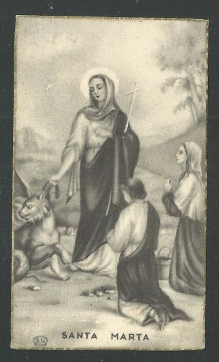 Holy Card Antique De Santa Marta Santino Image Pieuse Andachtsbild