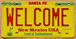 1991 Mexico Sample License Plate - Welcome