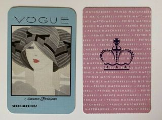 2 Vintage Playing Cards Advertising Prince Matchabelli 