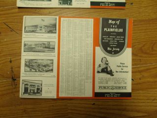 Vintage 1949 Public Service Jersey Bus Routes Map The Plainfields Middlesex
