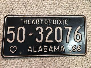 1966 Marshall County Alabama License Plate (paint)