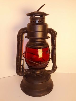 Dietz Lantern Little Wizard Loc - Nob Black And Red Made In Usa