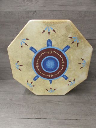 All One Tribe Hand Drum Blessing Turtle Octagonal Musical Instrument