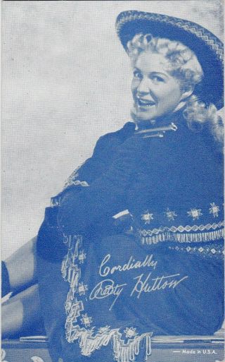 Exhibit Arcade " Blue Cowgirl " Card 1940 