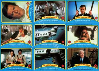James Bond Moonraker Movie 1979 Topps Base Card & Sticker Set Of 99,  22