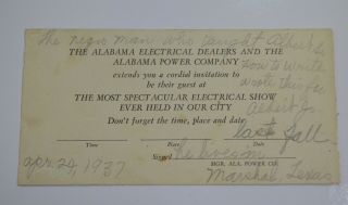 Thomas Carlyle Quote Black Americana Writing Alabama Electric Trade Show 1937