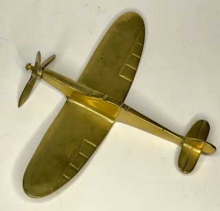 Brass Airplane Vintage Prop War Bomber Trench Art Model